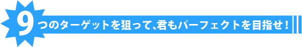 9つのターゲットを狙って、君もパーフェクトを目指せ！
